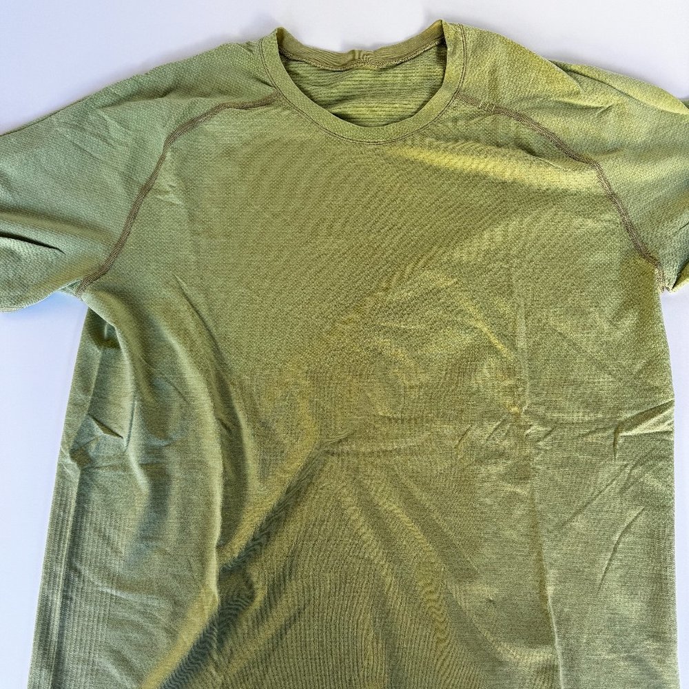 LuluLemon Workout Tshirt XL Lime Green/Yellow